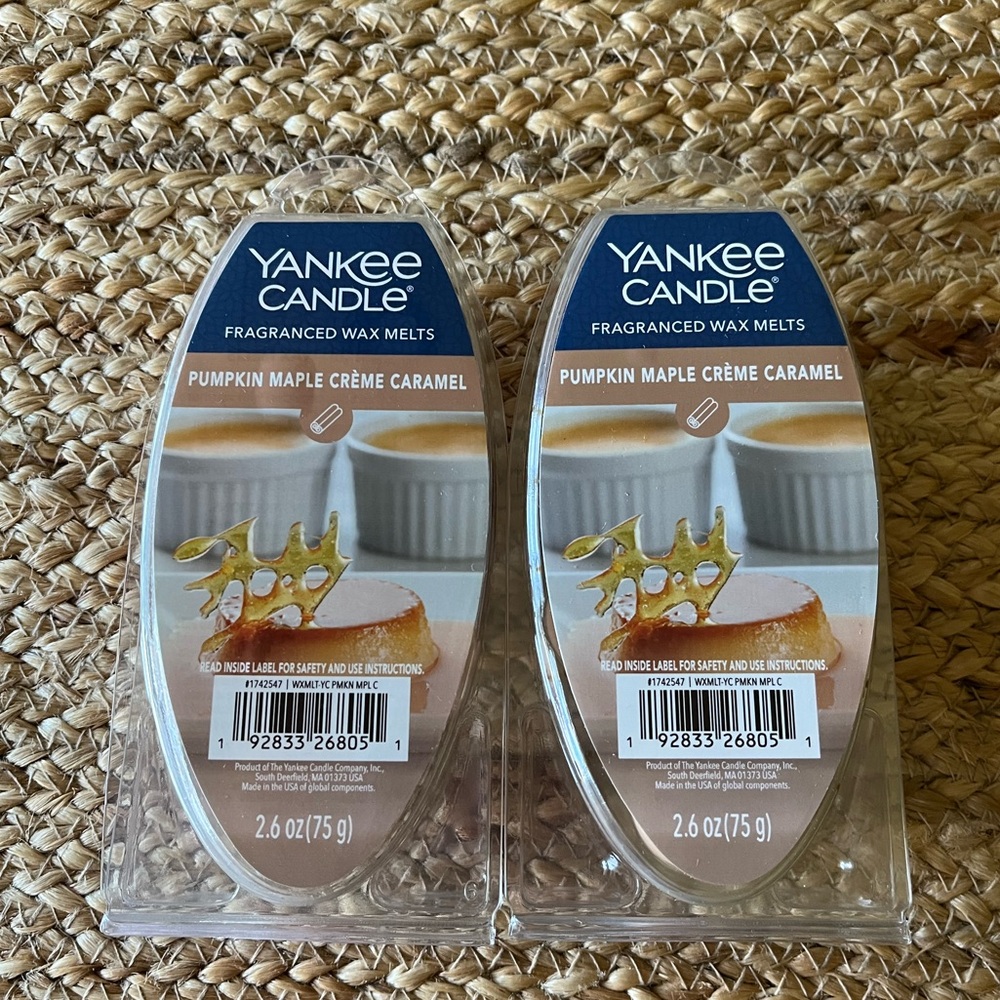 New Two Packs Yankee Candle Pumpkin Maple Creme Caramel Wax Melts